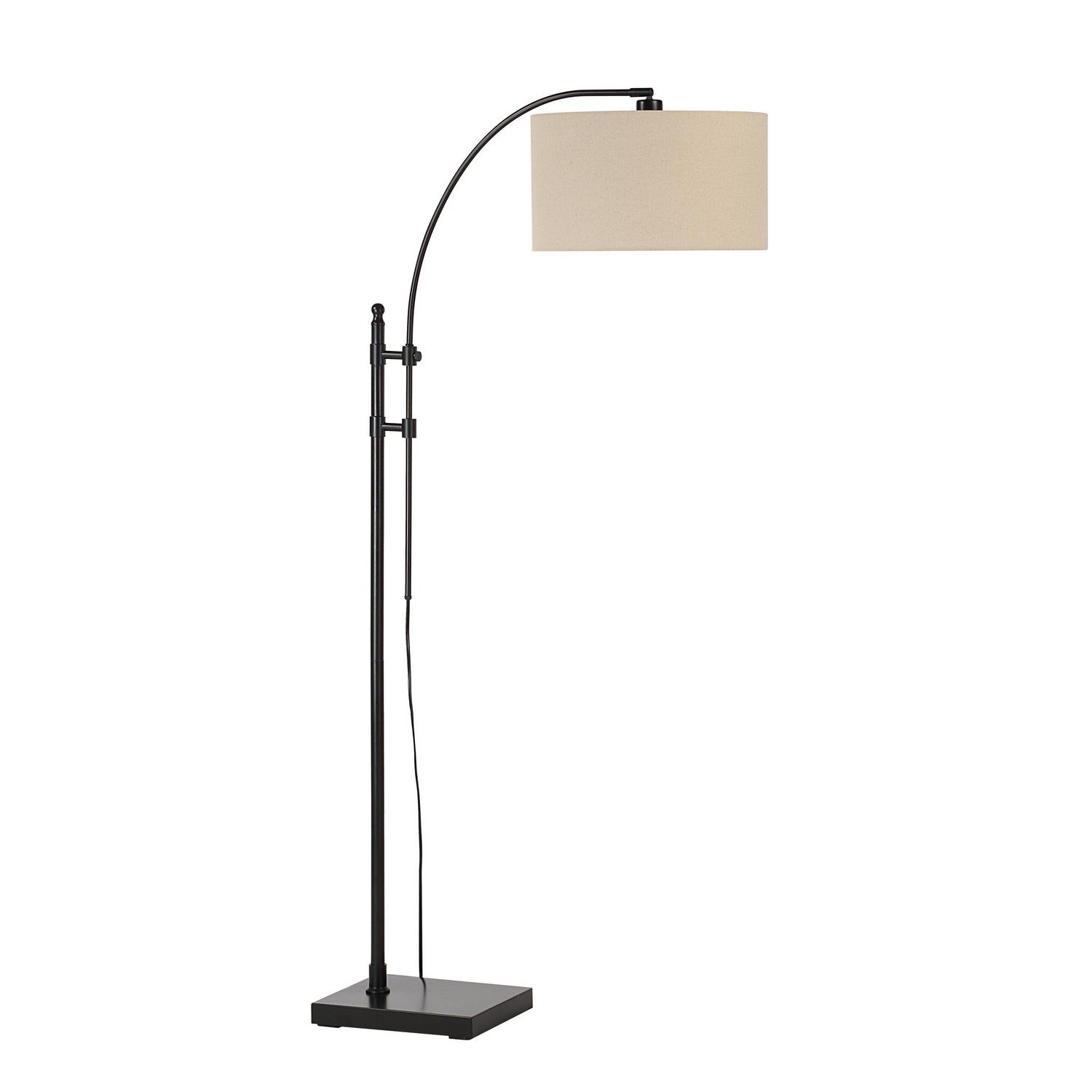 Crystal One Light Floor Lamp in Matte Black