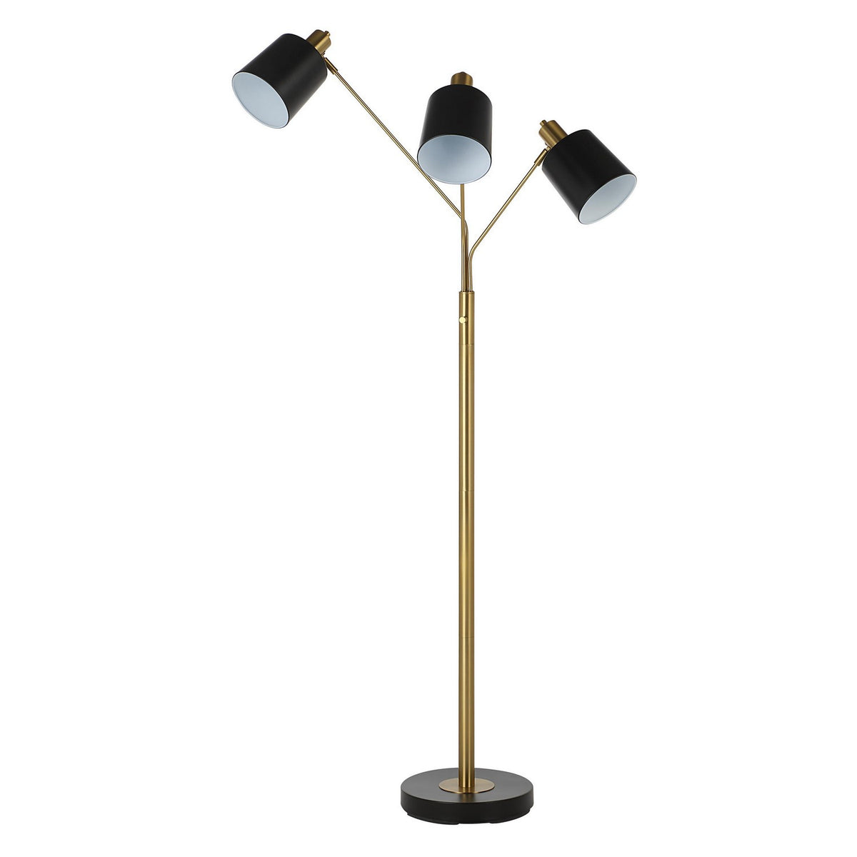 Meander Three Light Floor Lamp in Brass
