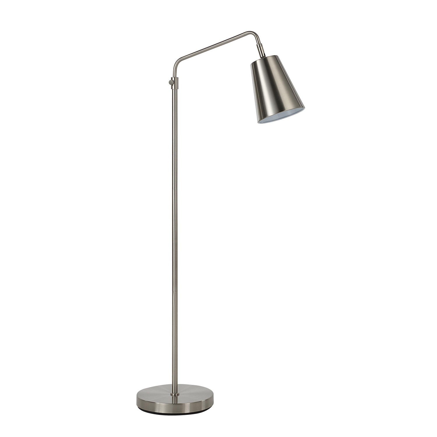Norwich One Light Floor Lamp in Brushed Nickel
