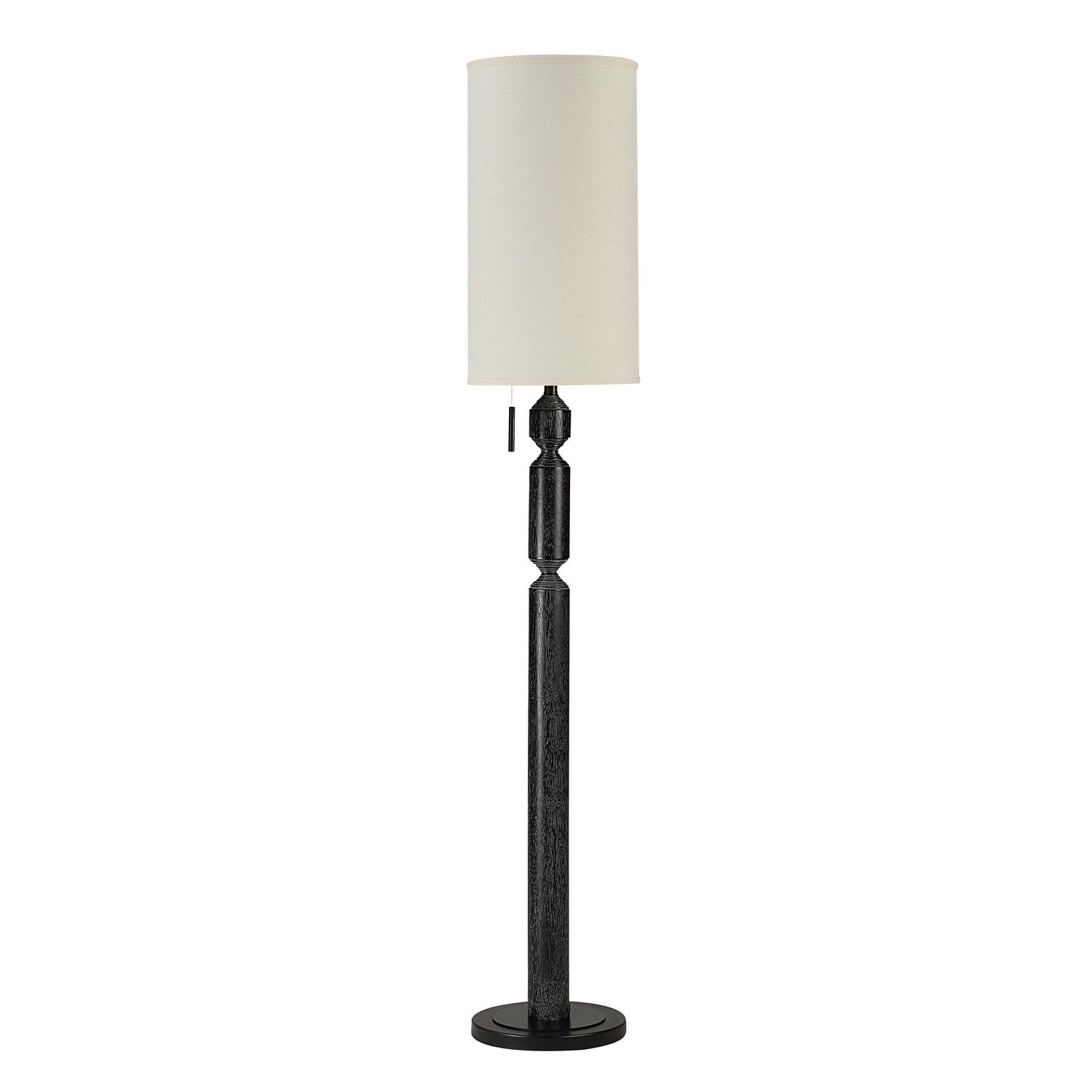 Pheonix One Light Floor Lamp in Matte Black Wash