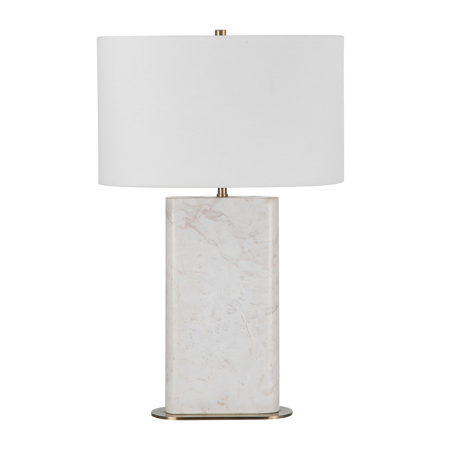 Irisa LED Table Lamp in Honed White