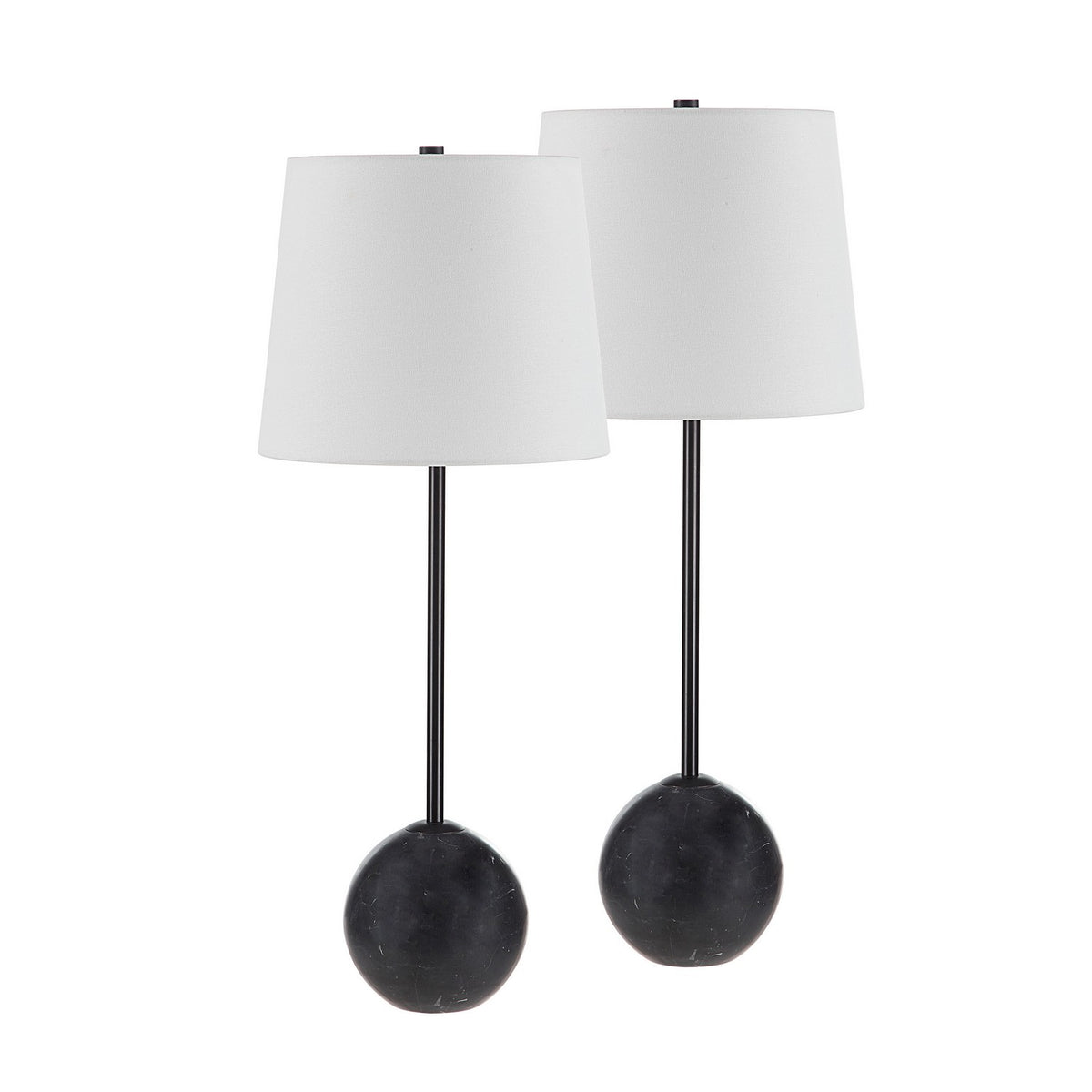 Bangor LED Table Lamp- Set Of Two in Honed Black