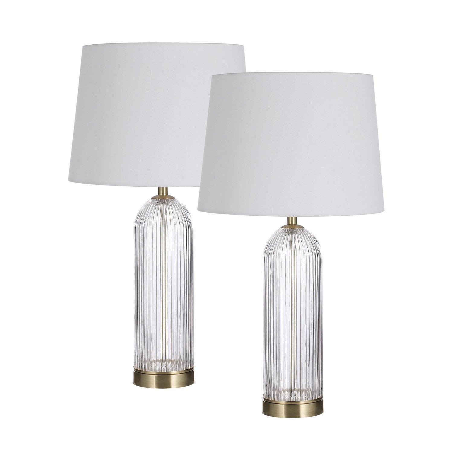 Lampe de table Ocala à LED - Lot de deux en transparent