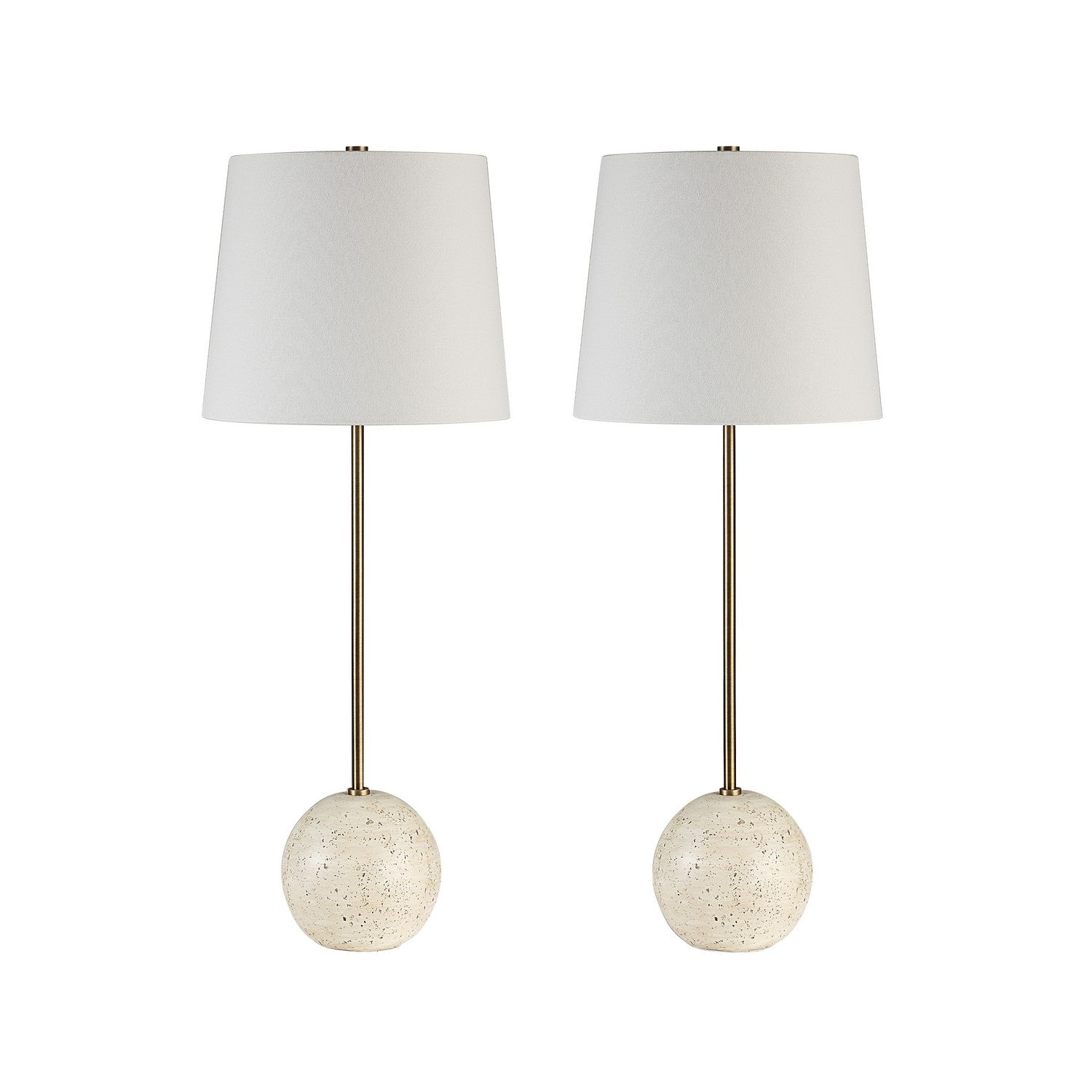 Davide Two Light Table Lamp in Cream