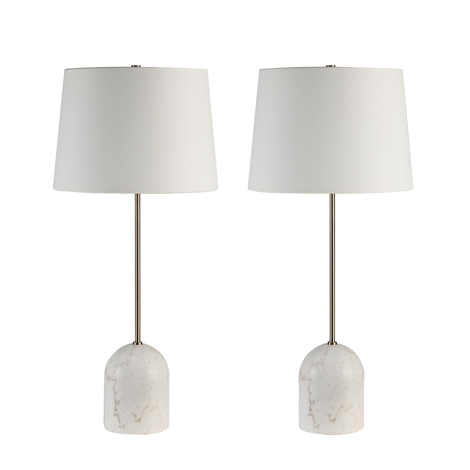 Dili Two Light Table Lamp in White