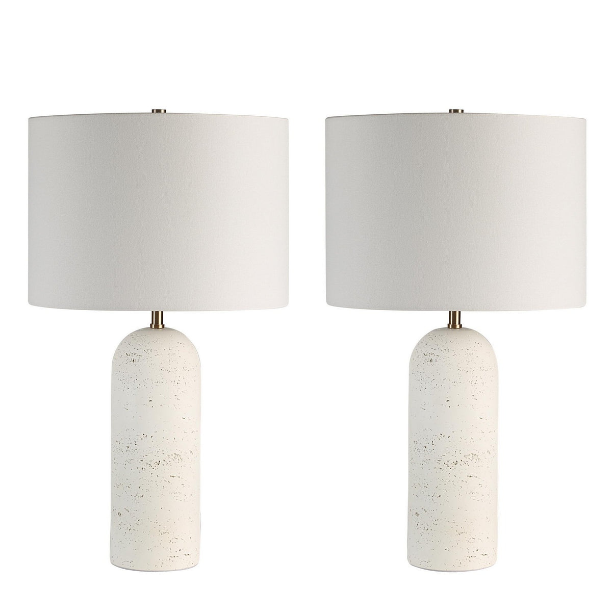 Dorato Two Light Table Lamp in Off-White