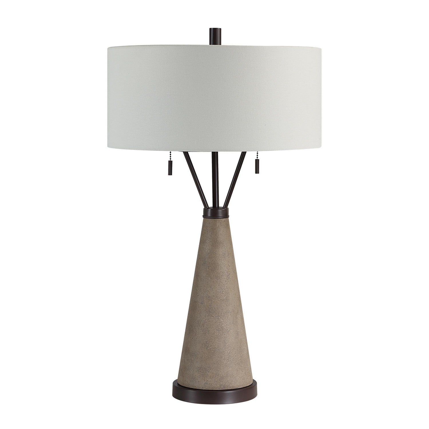 Lourdes Two Light Table Lamp in Cream Wash
