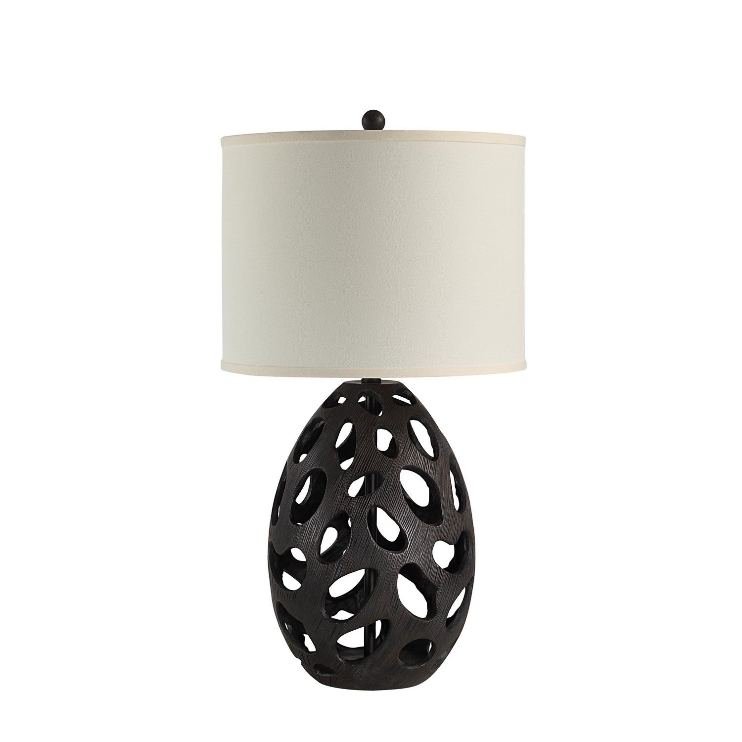 Loxley One Light Table Lamp in Dark Brown