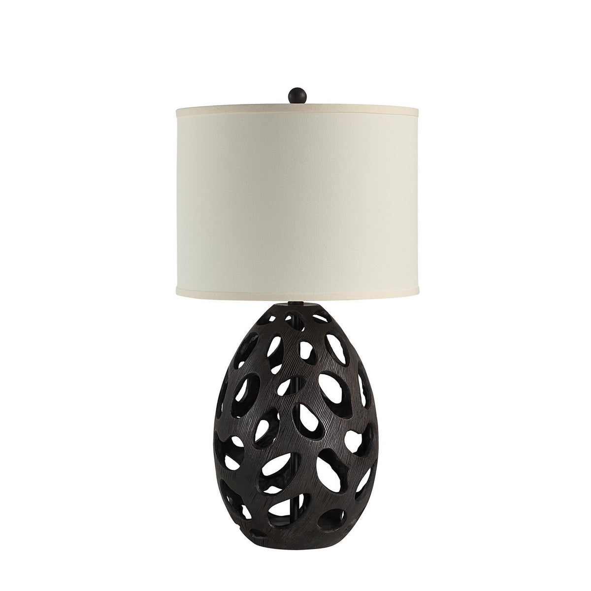 Loxley One Light Table Lamp in Dark Brown