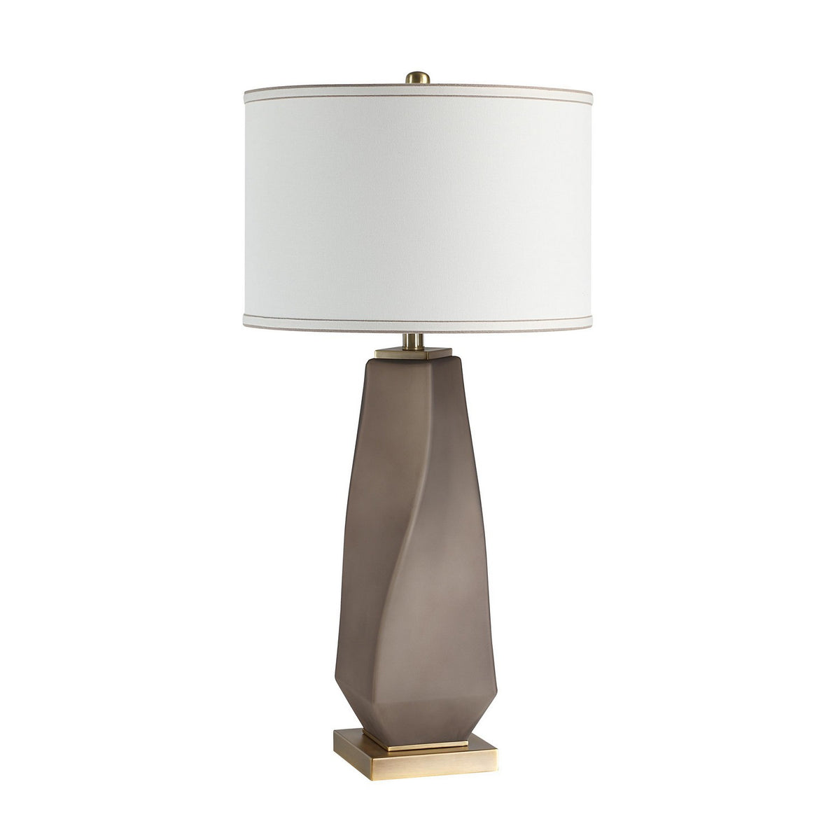 Mallorca One Light Table Lamp in Smoke Gray