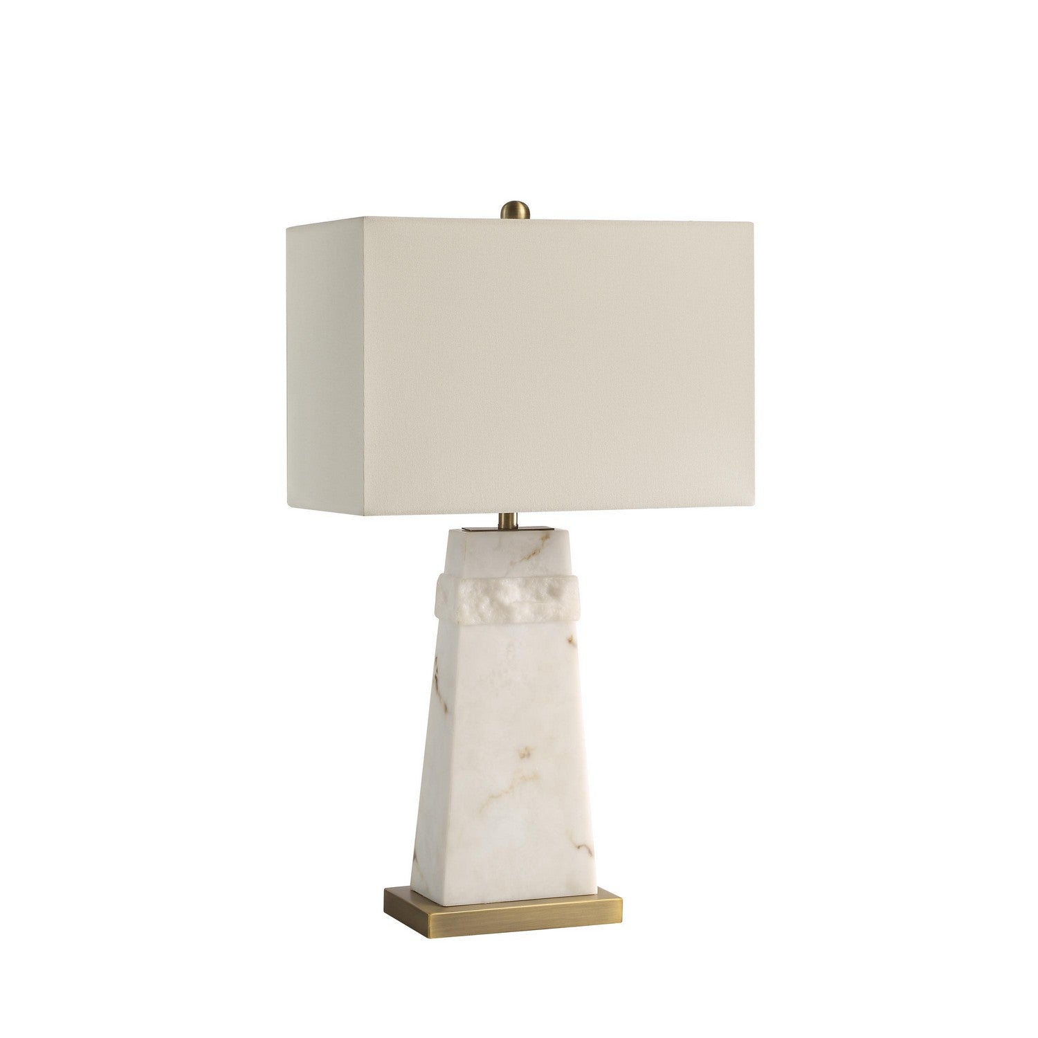 Nisrine One Light Table Lamp in Off-White With Gold