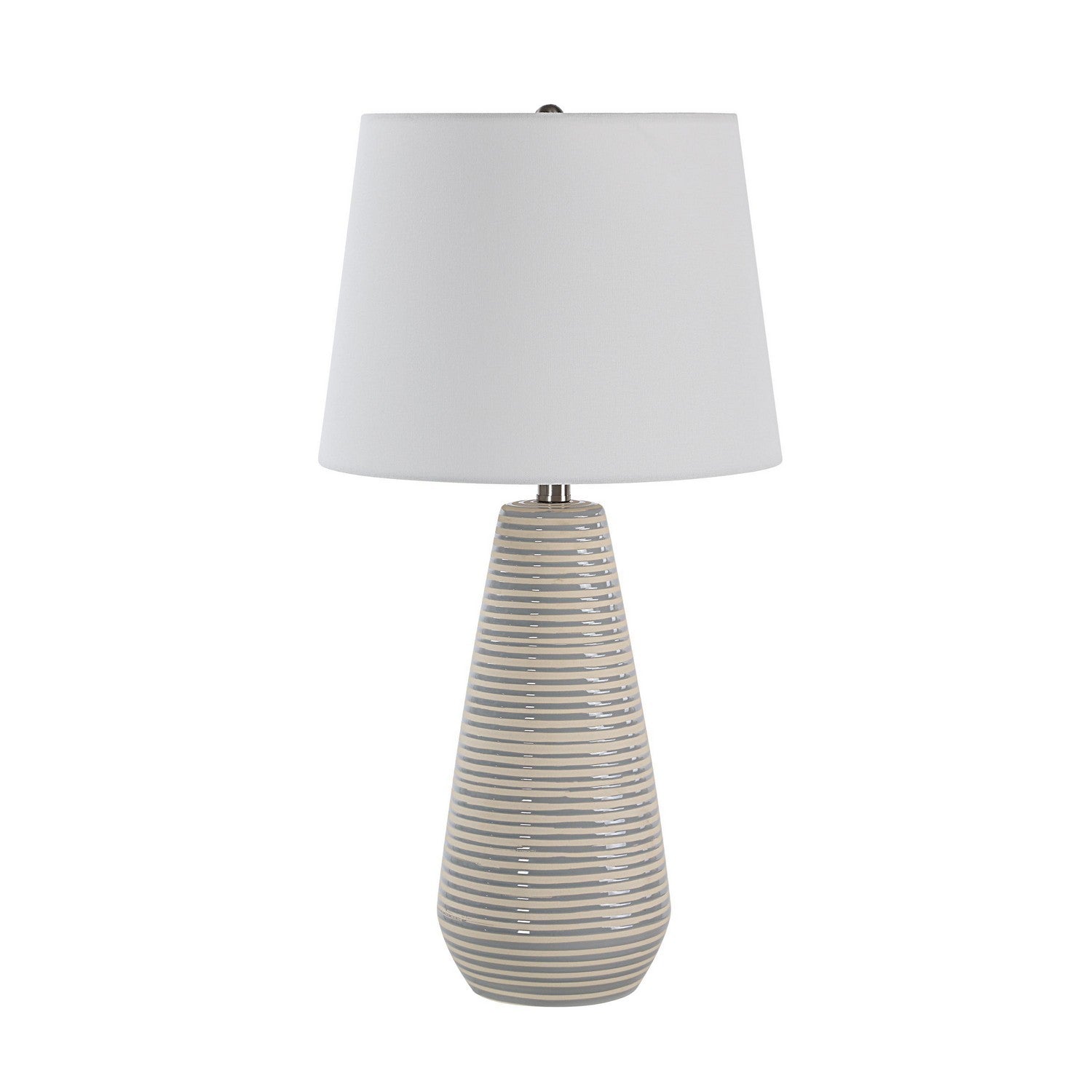Pera One Light Table Lamp in Gray And Ivory
