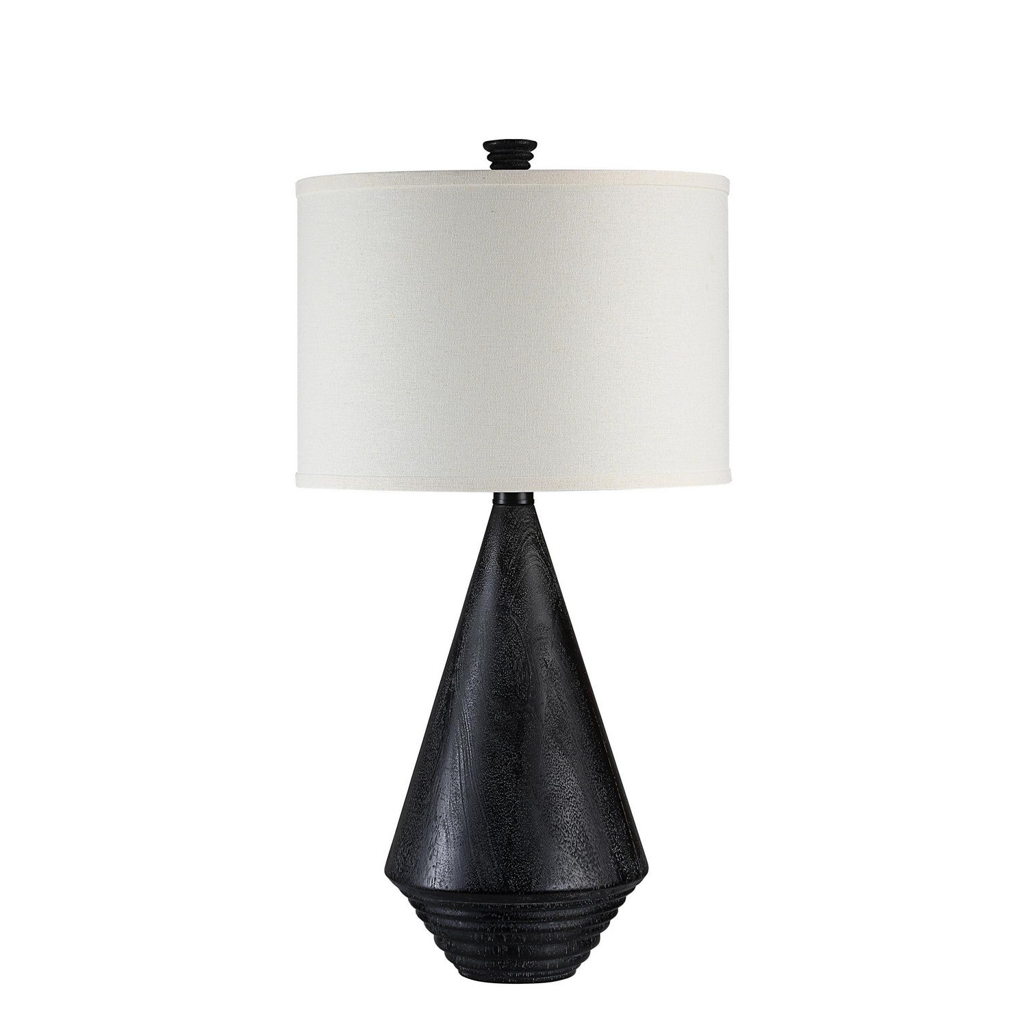 Tortora One Light Table Lamp in Matte Black Wash
