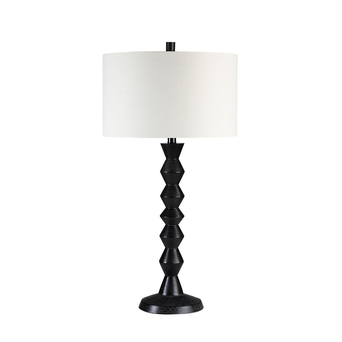 Tulum One Light Table Lamp in Matte Black Wash