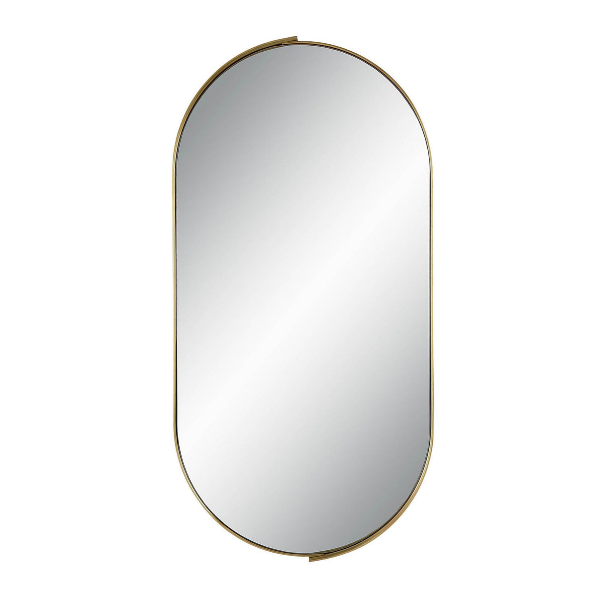 Aleah Mirror in Satin Brass