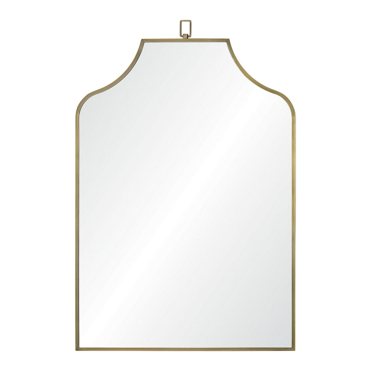Calliope Mirror in Antique Brushed Brass