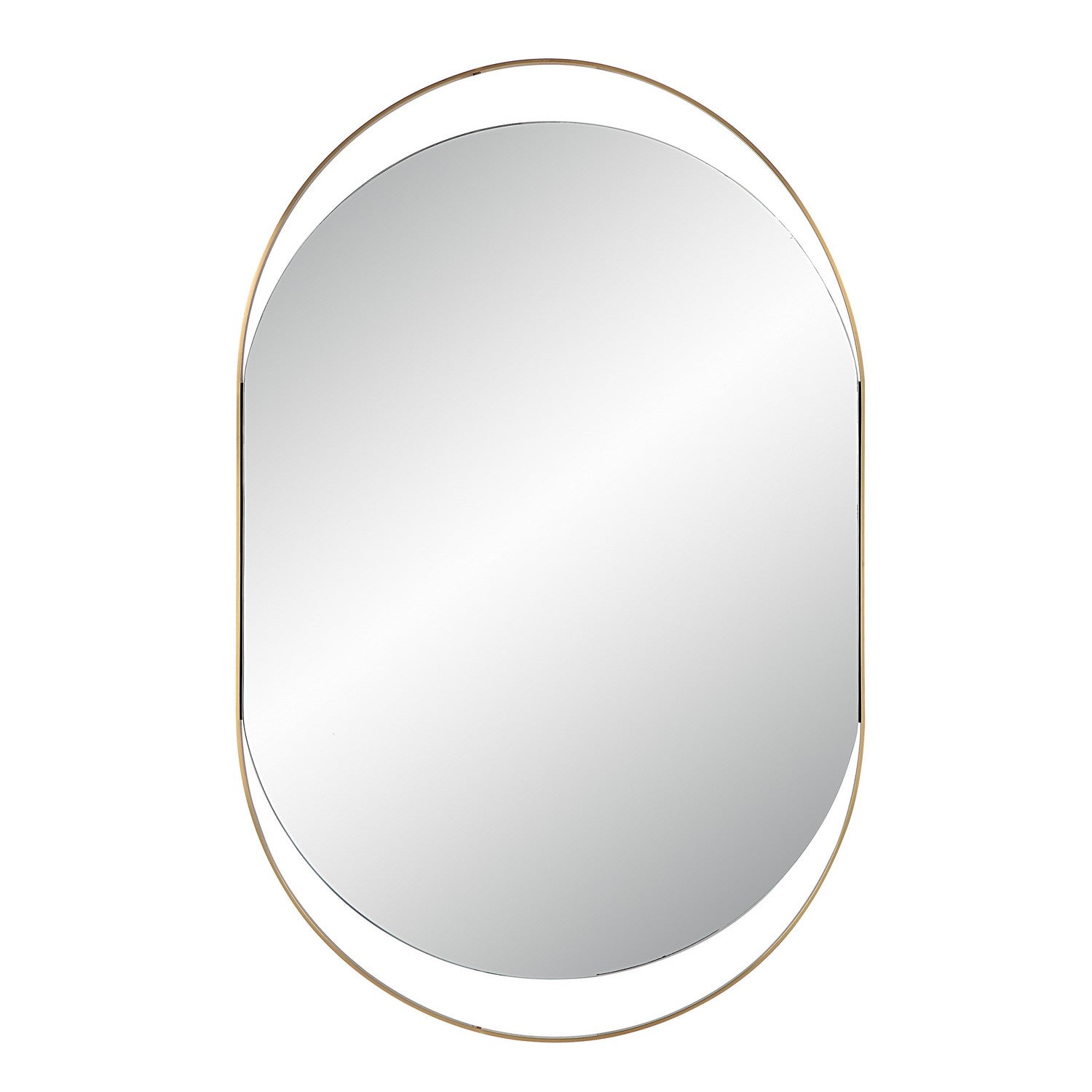 Ecru Mirror in SATIN BRASS