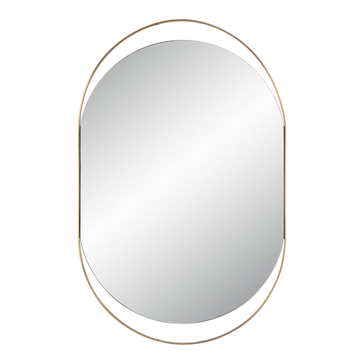 Ecru Mirror in SATIN BRASS