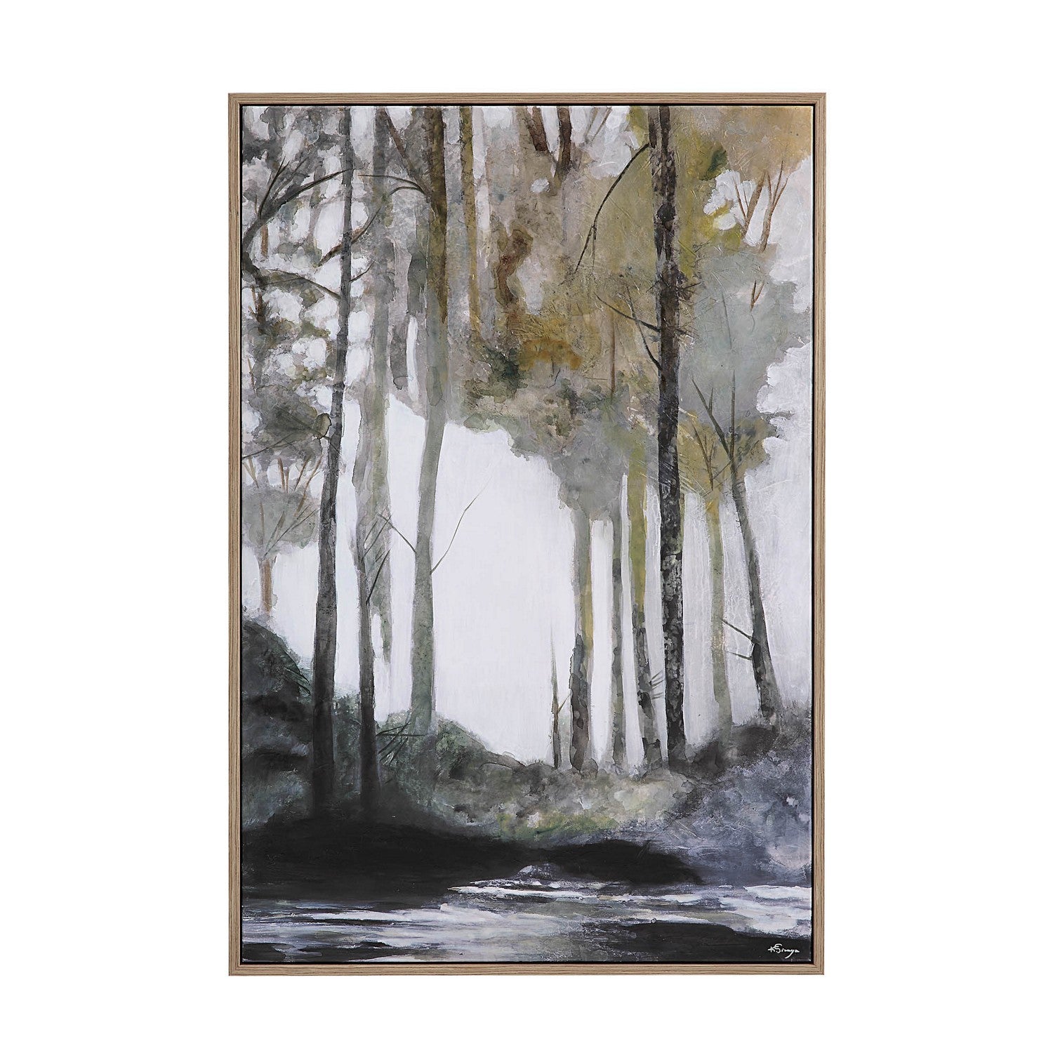 Catania Canvas Art in Light walnut