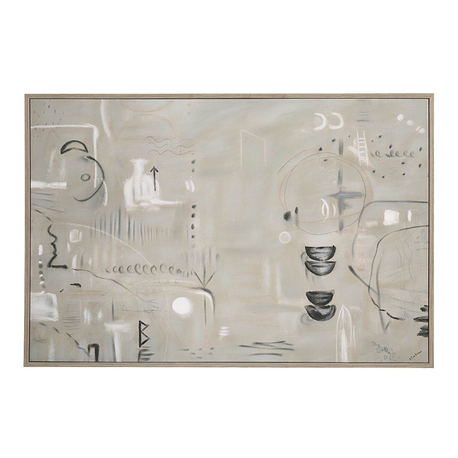 Kore Canvas Art in Light walnut