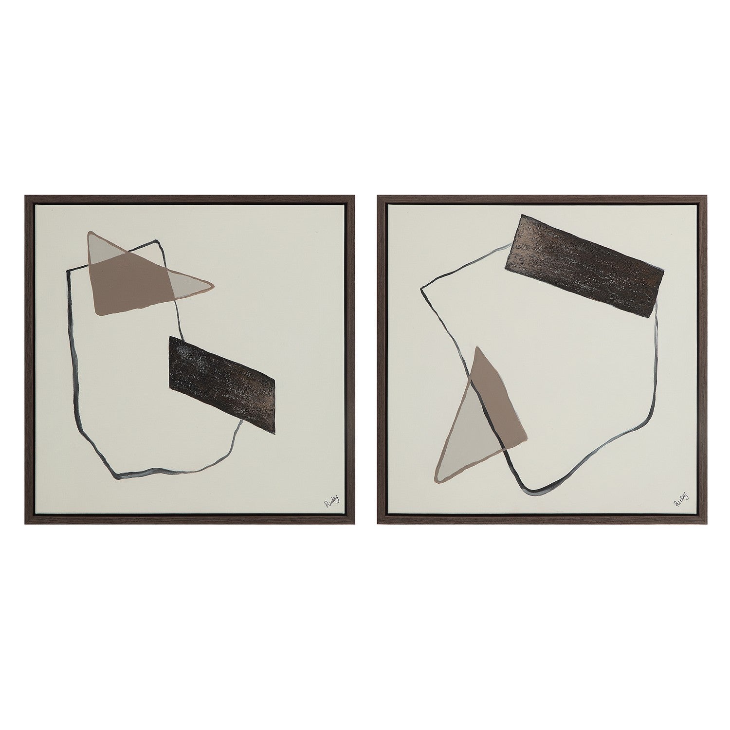 Lacadie Canvas Art in DARK BROWN