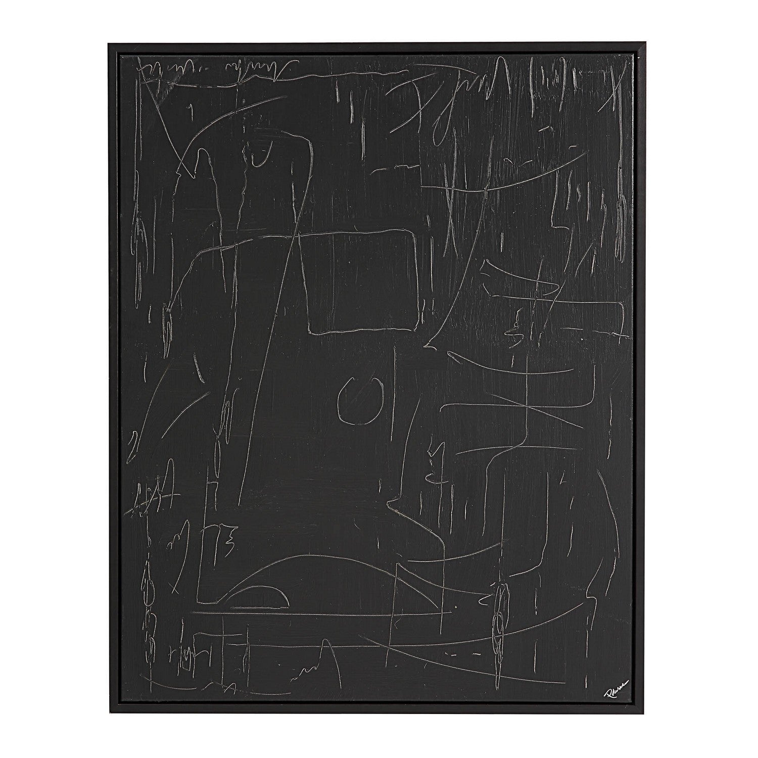 Haiku Canvas Art in Black