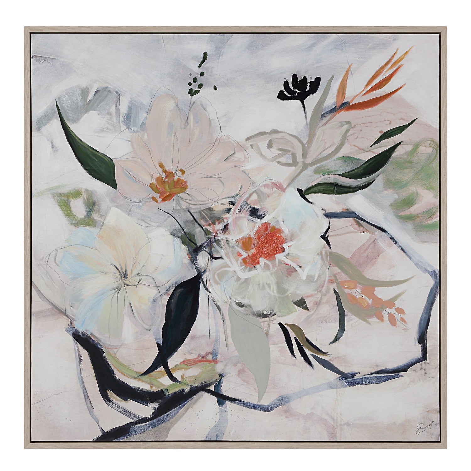 Daye Canvas Art in CREAM