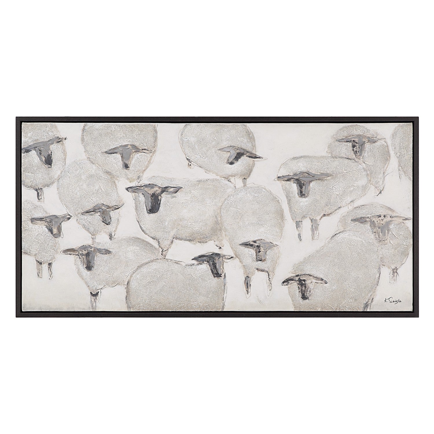 Shah Canvas Art in DARK GREY