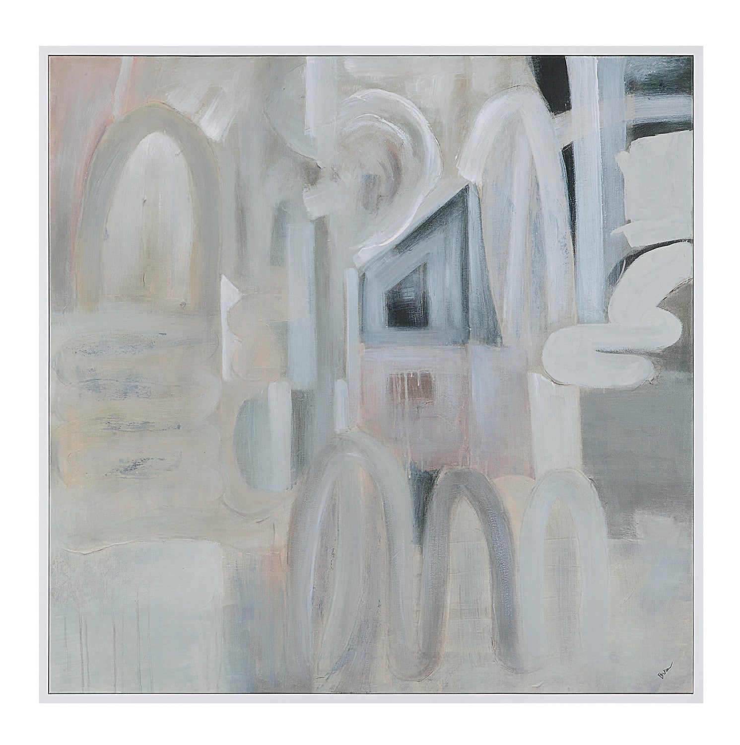 Palazzo Canvas Art in PAINTED WHITE