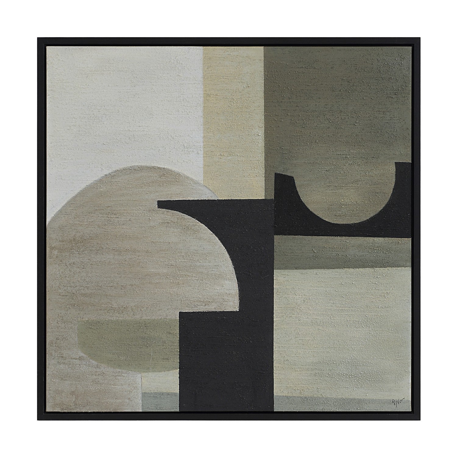 Gladiolus Canvas Art in PAINTED BLACK