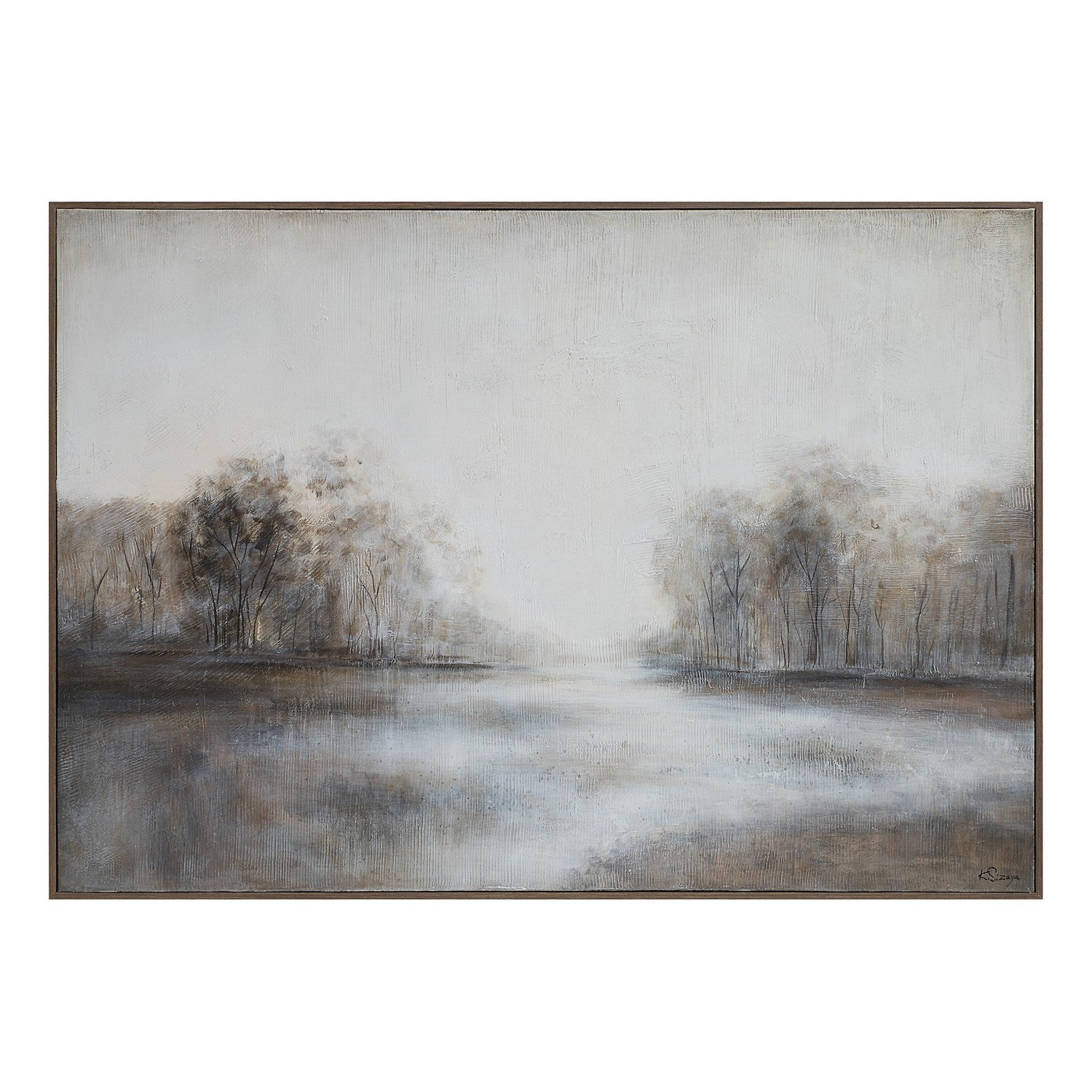 Tableau sur toile rustique marron foncé