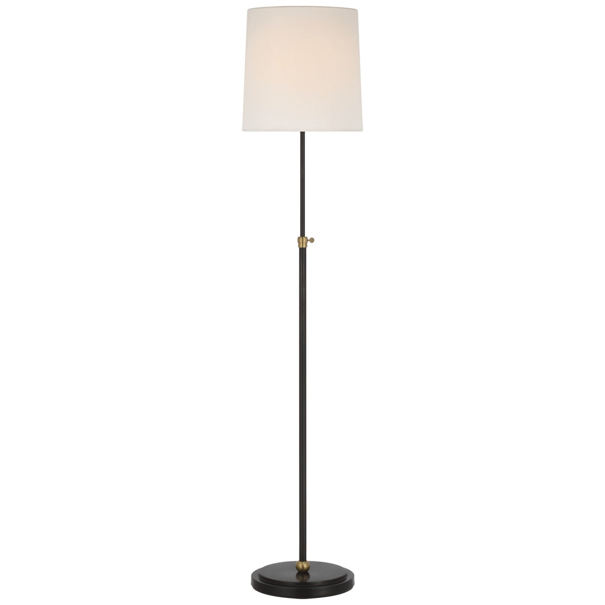 Bryant LED Floor Lamp in Bronze and Hand-Rubbed Antique Brass