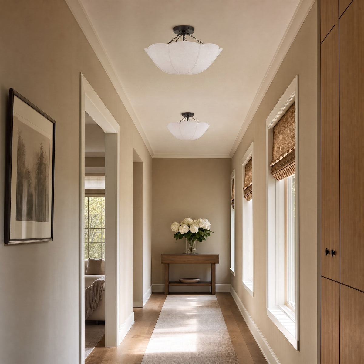 Stassi Two Light Semi Flush Mount