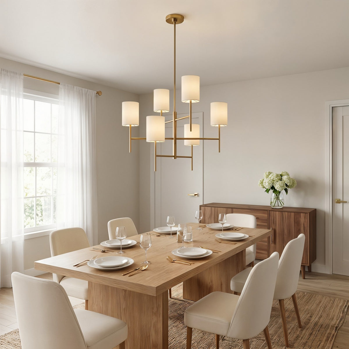 Key Six Light Chandelier