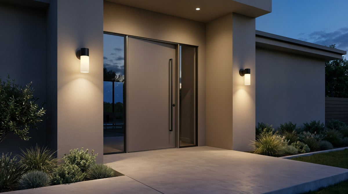 Focal LED Wall Lantern in Textured Black