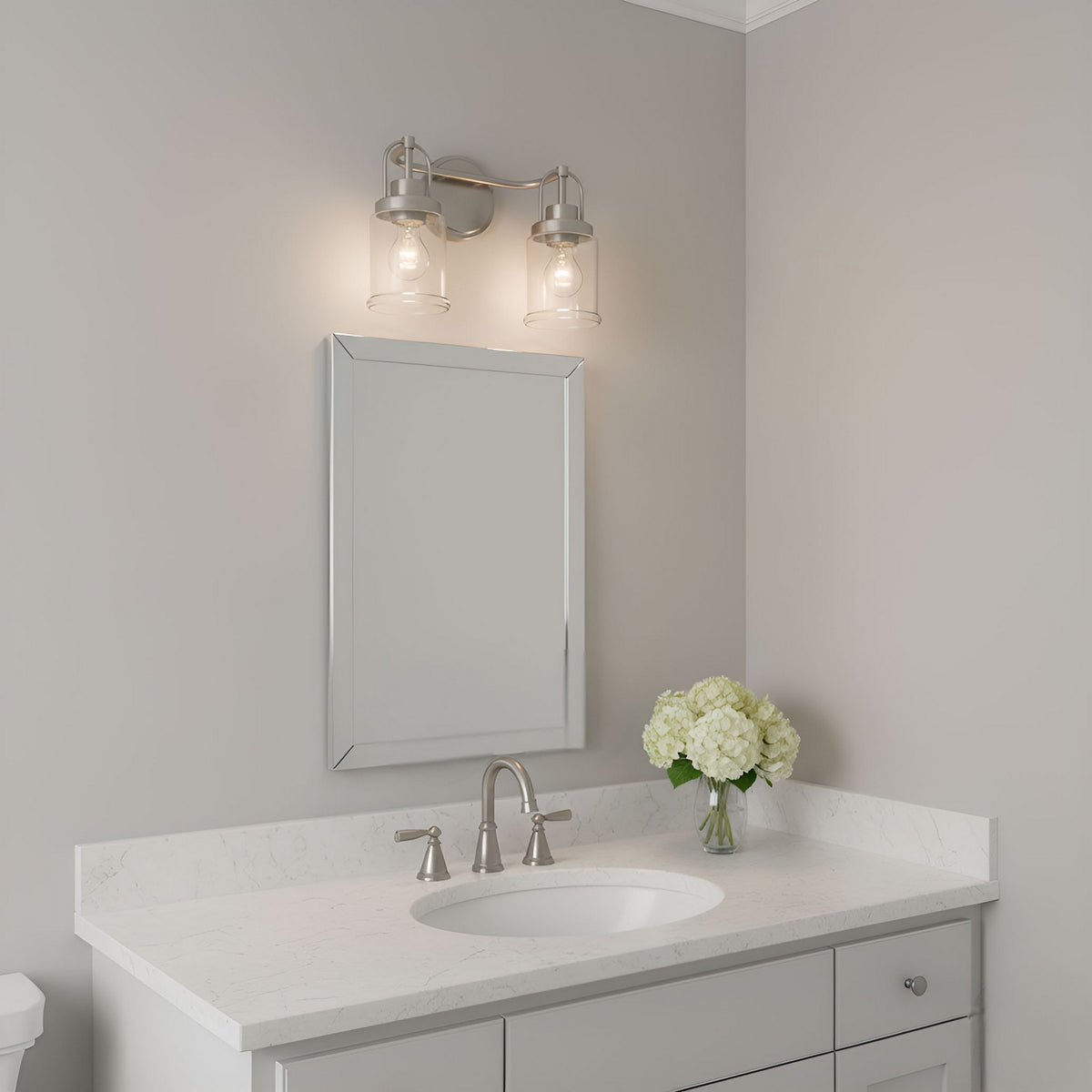 Meuble-lavabo Anders à deux lumières