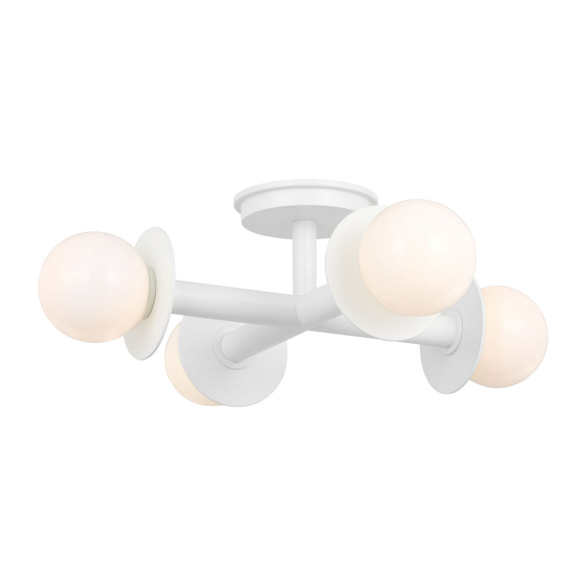 Nodes Four Light Semi-Flush Mount