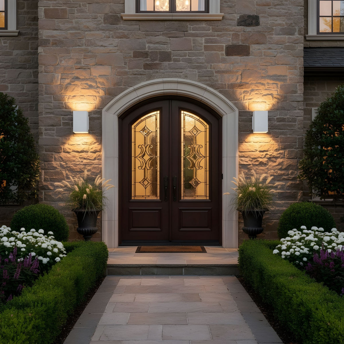 Pohl One Light Wall Lantern in Outdoor Textured White