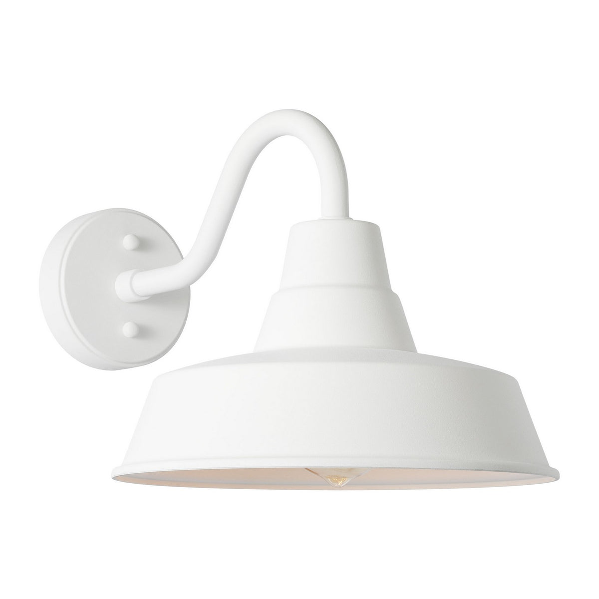 Barn Light One Light Wall Lantern in Outdoor Textured White