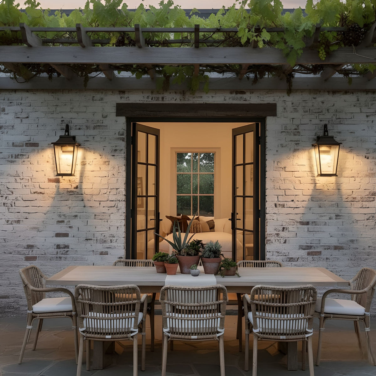 Warren LED Wall Lantern in Textured Black