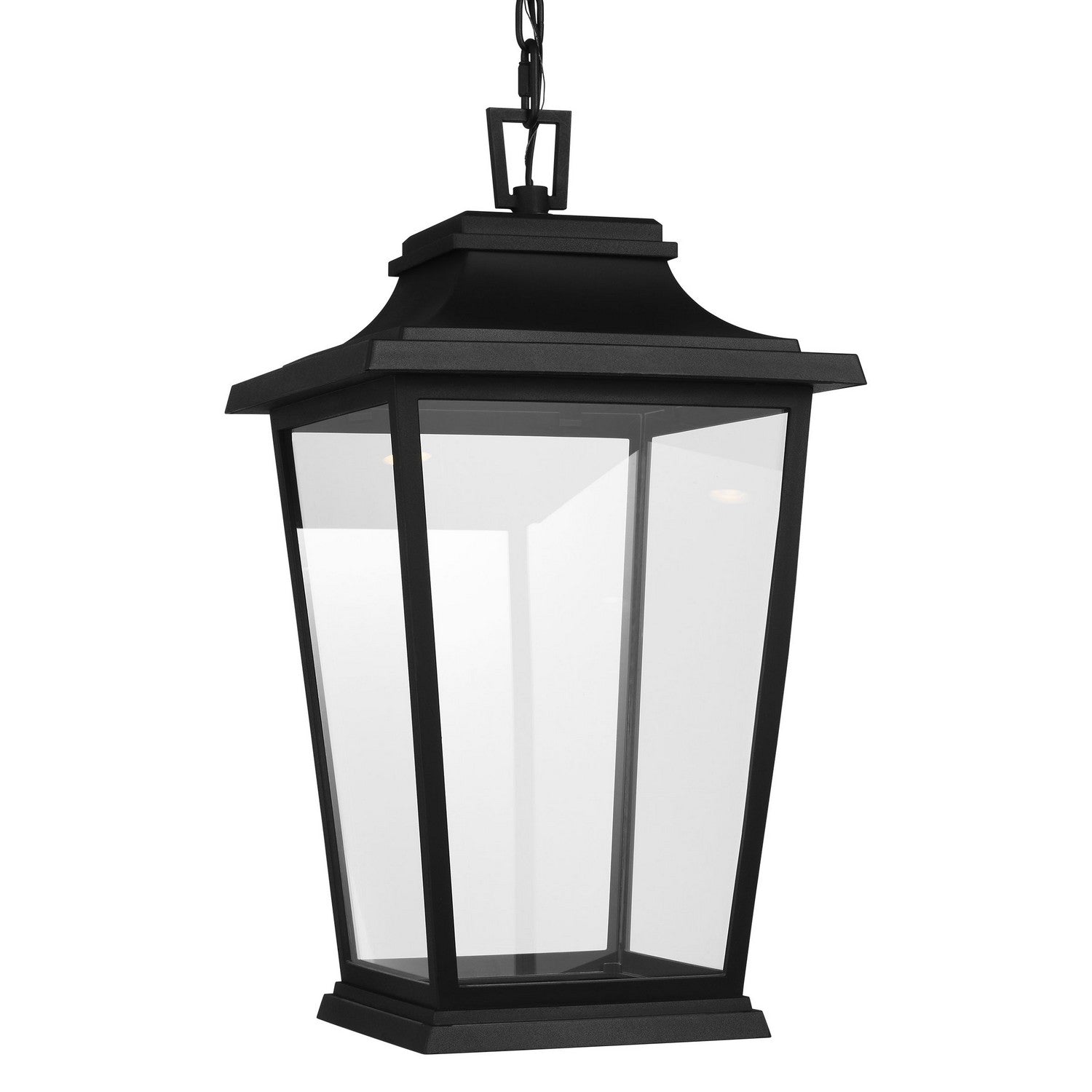 Lanterne suspendue LED Warren en noir texturé
