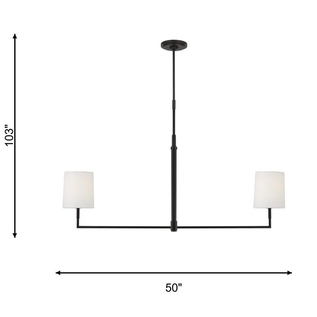 Danica Two Light Linear Chandelier