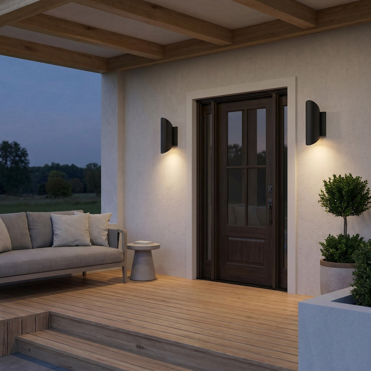 Ruxton One Light Wall Lantern in Textured Black