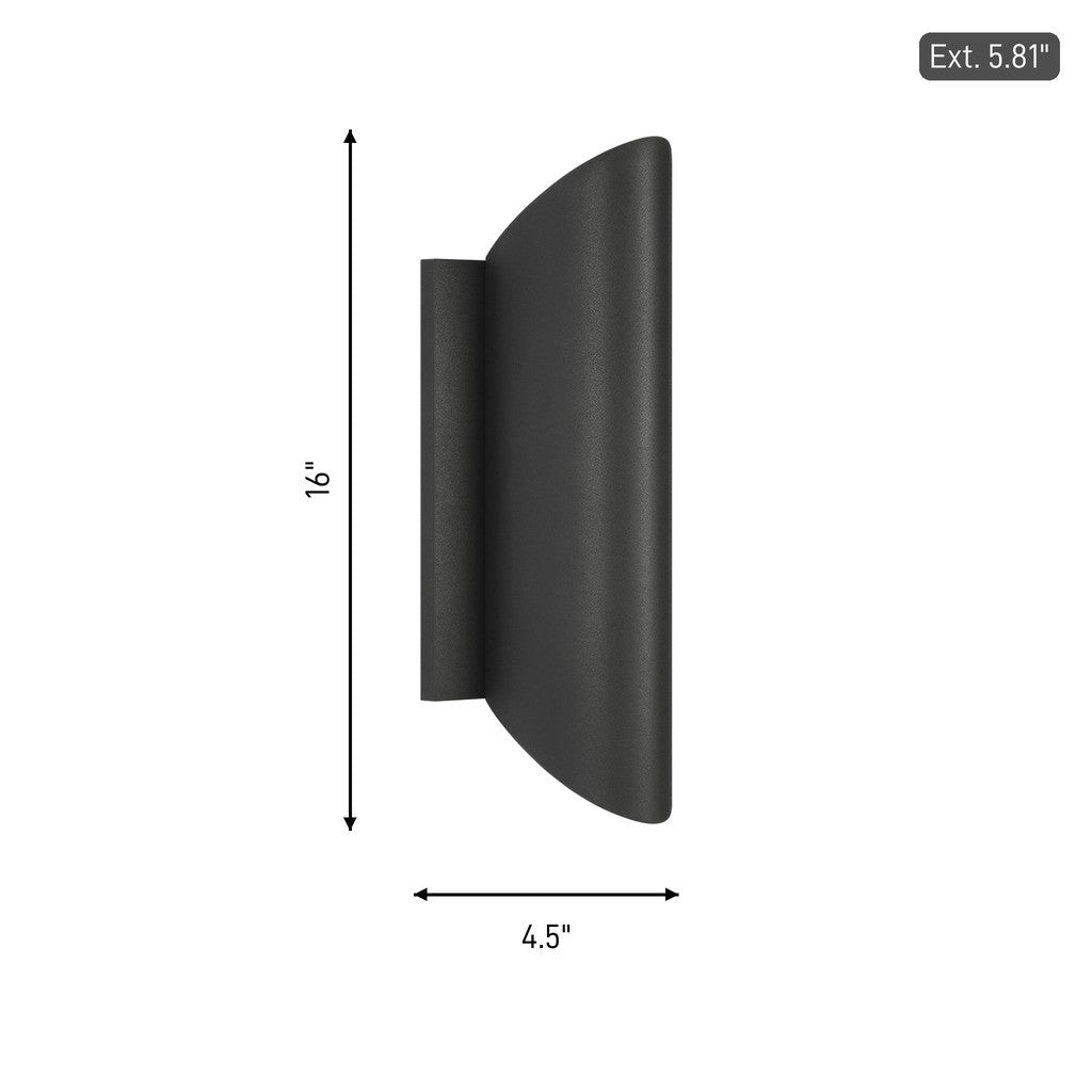 Ruxton One Light Wall Lantern in Textured Black