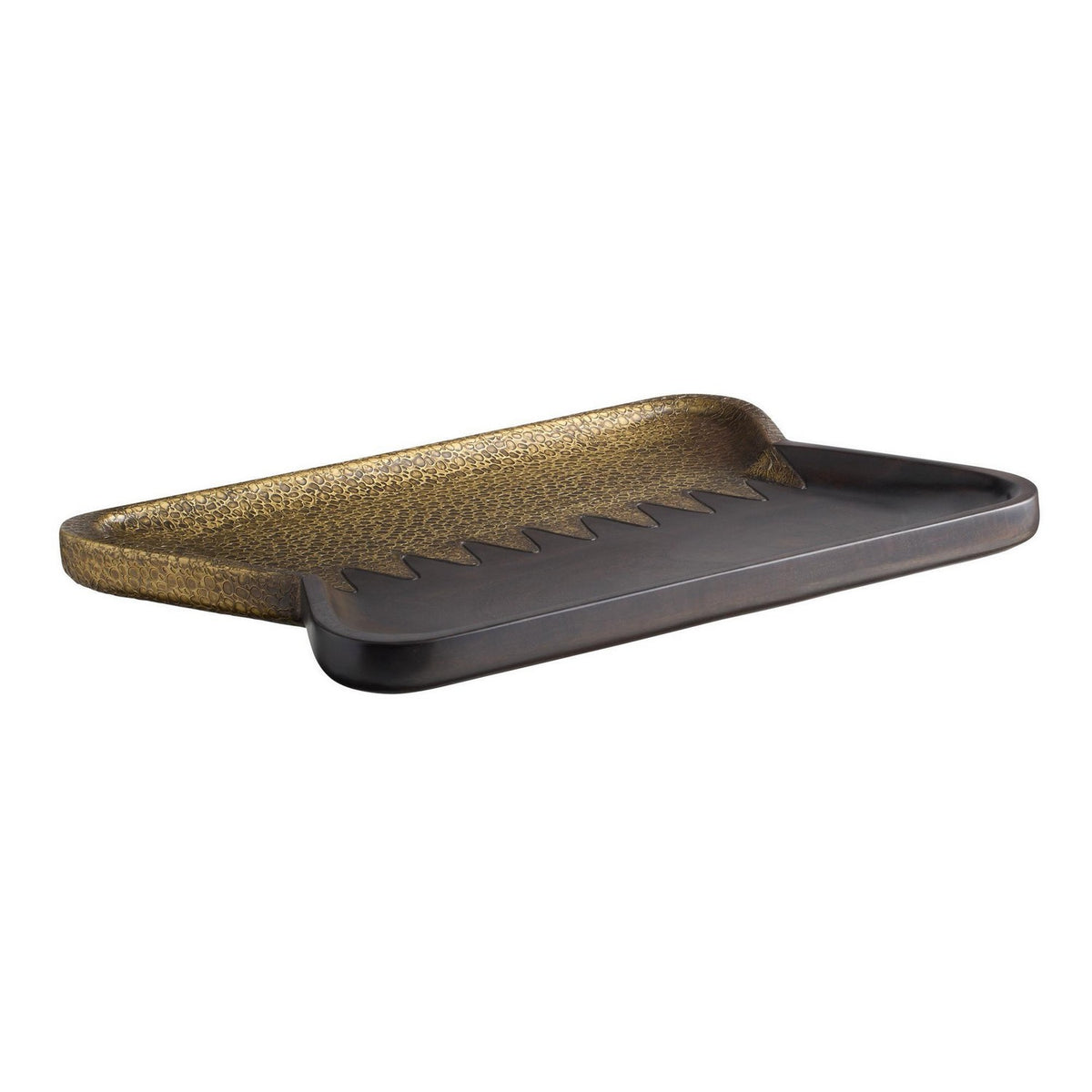 Kolby Tray in Antique Brass