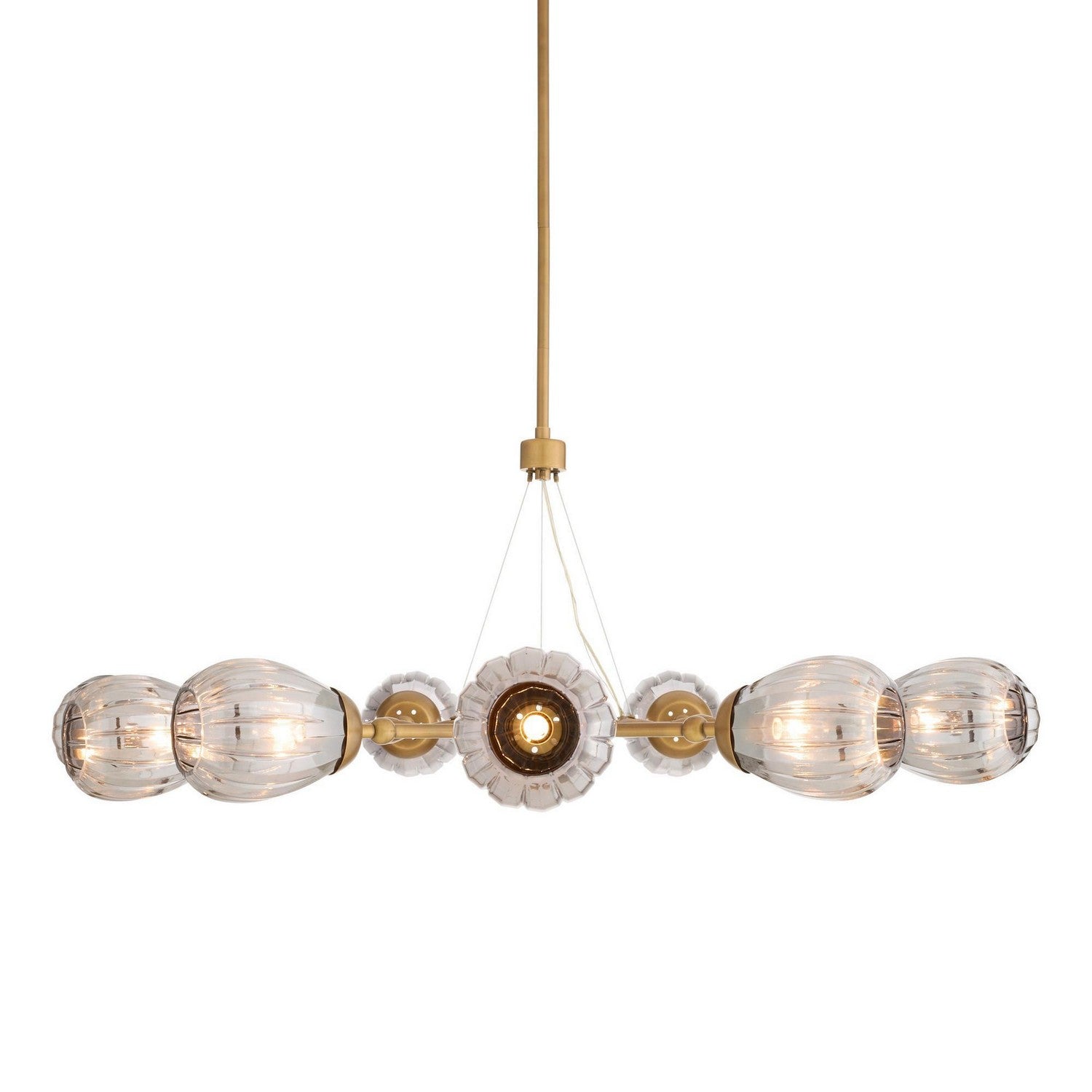 Smyth Nine Light Chandelier in Smoke Luster