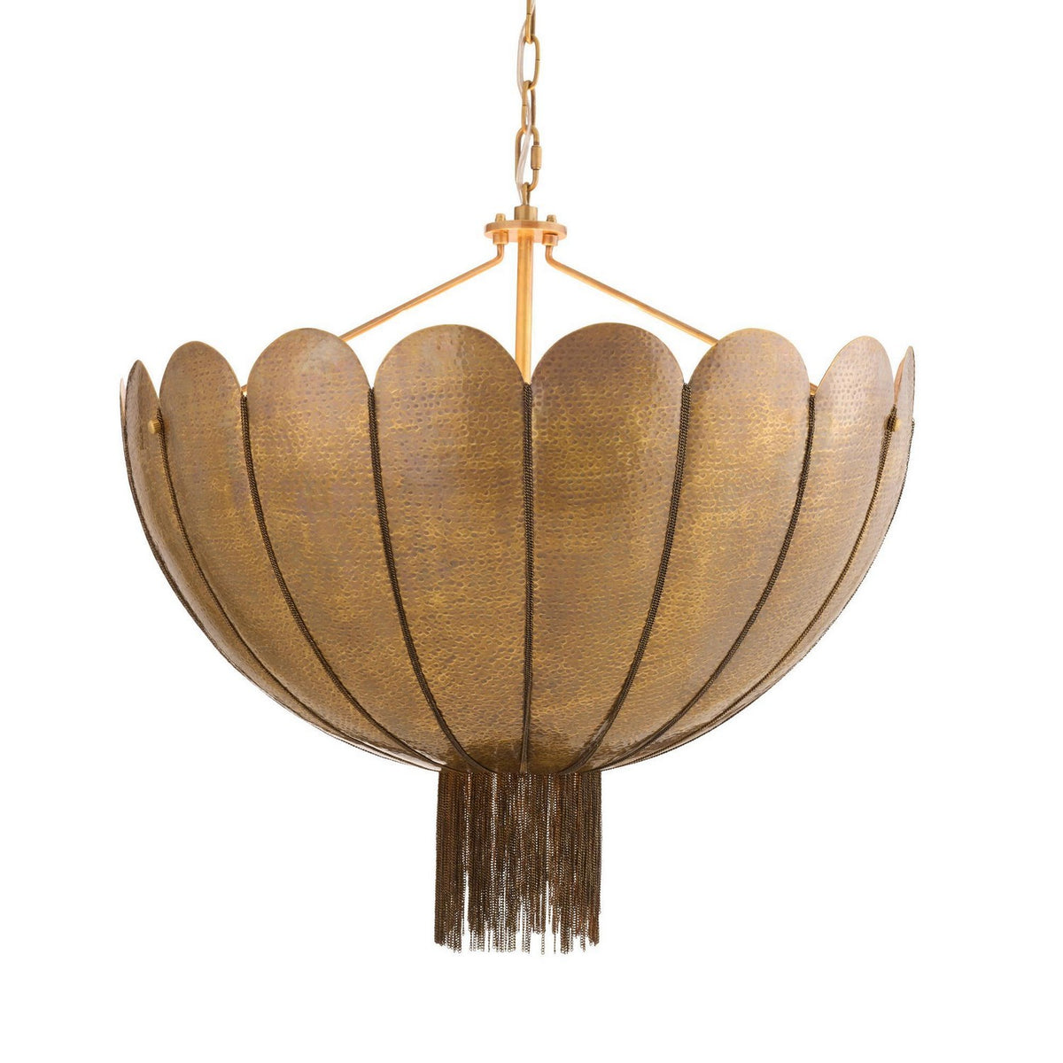 Inaya Three Light Chandelier in Antique Brass