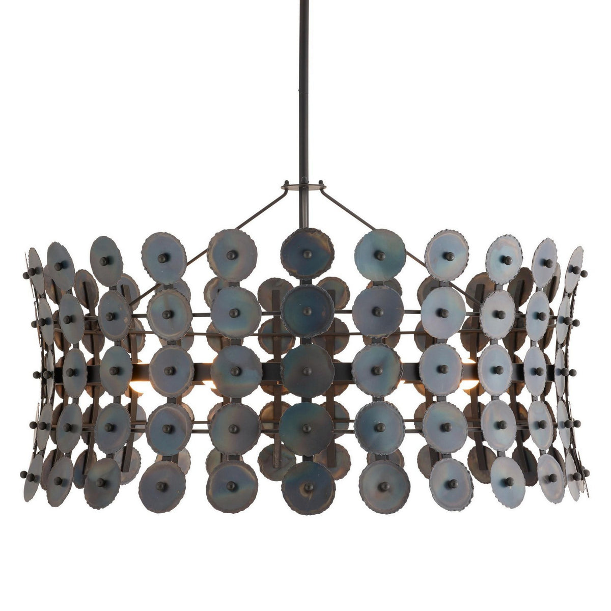 Imperia Six Light Chandelier in Burnt Iron