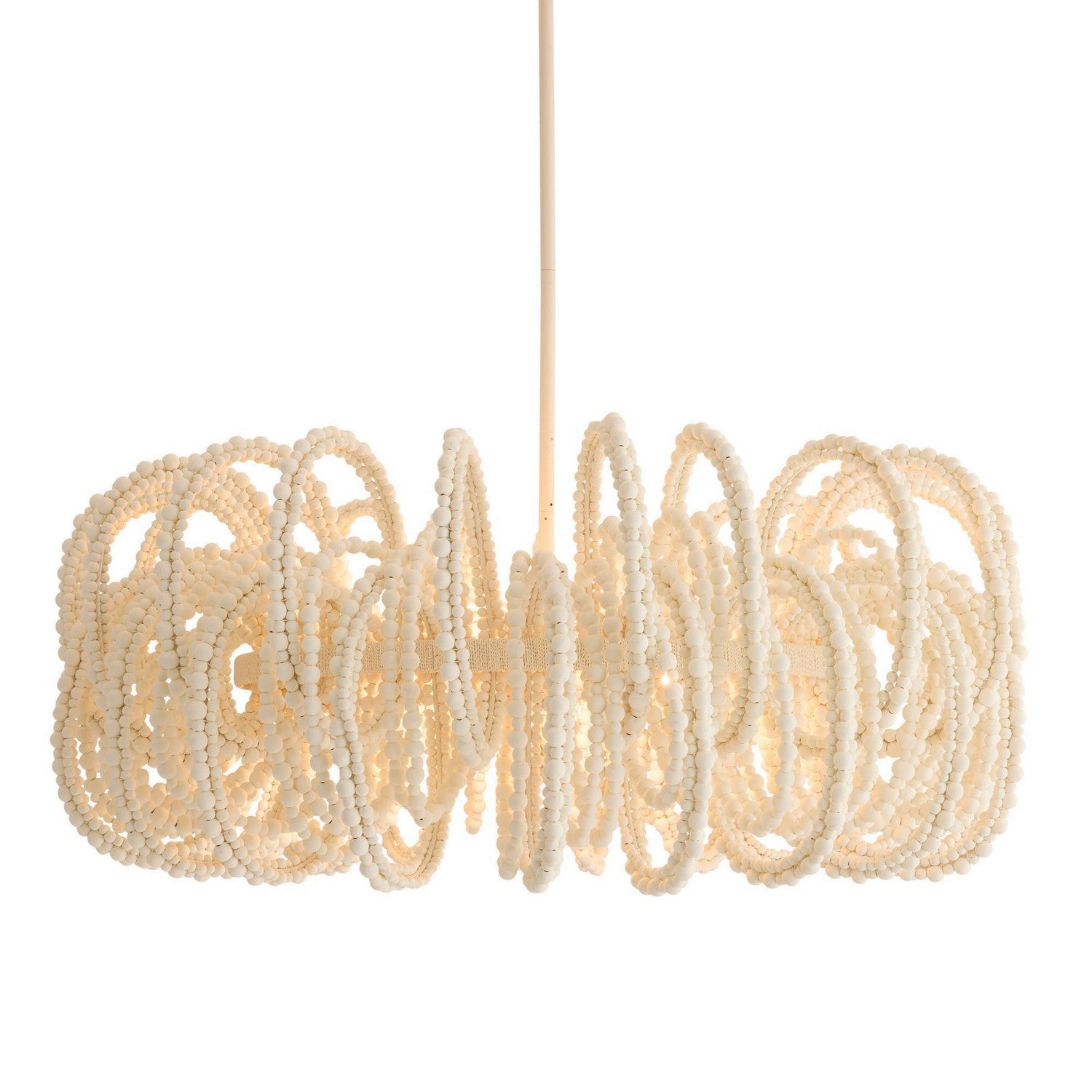 Keely Six Light Chandelier in White