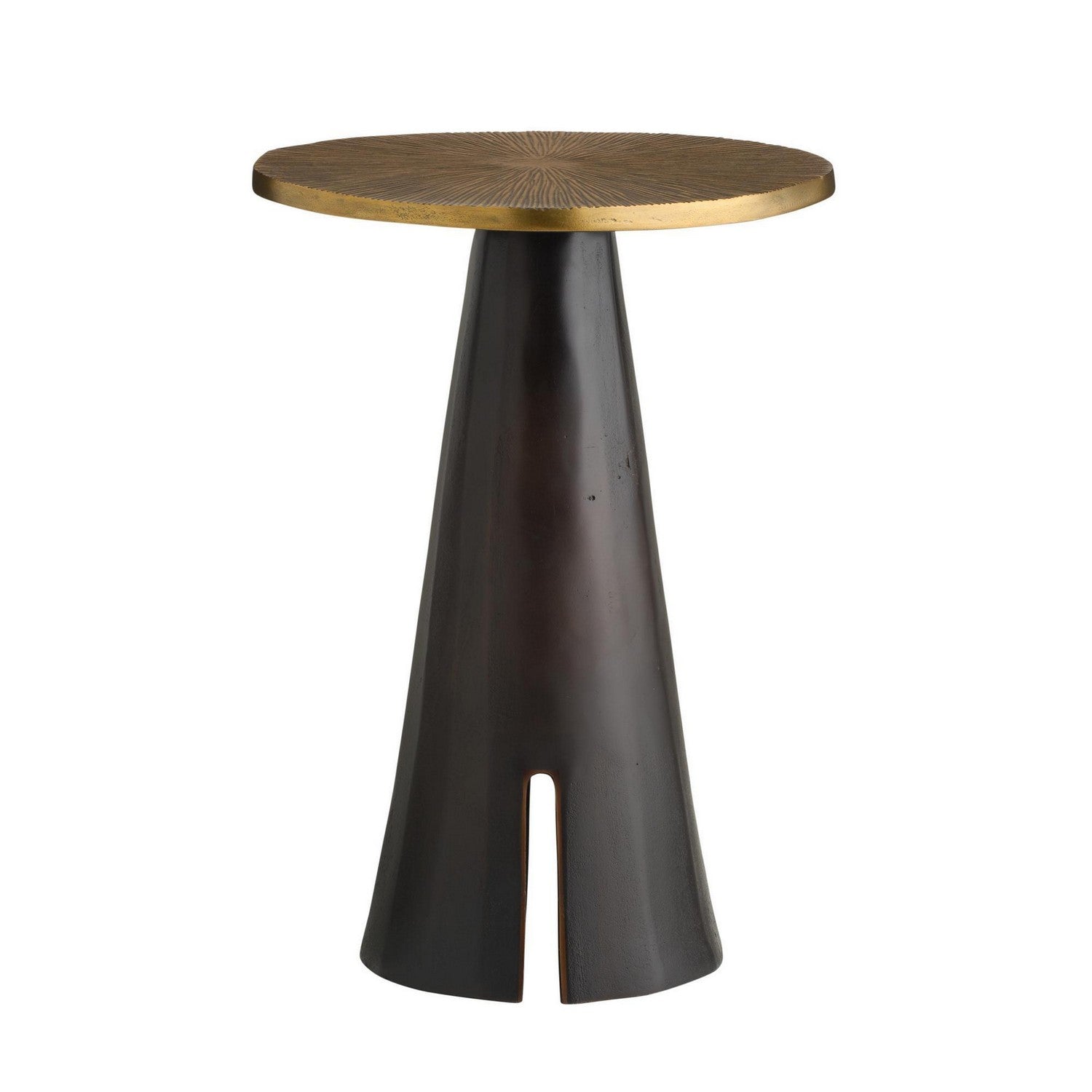 Katara Accent Table in Antique Brass